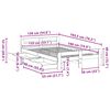 vidaXL Sengeramme uten madrass brun 135x190 cm heltre furu
