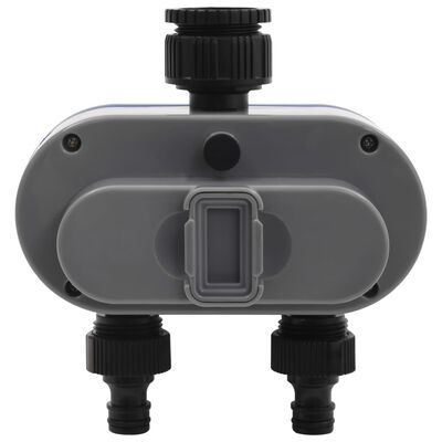 vidaXL Automatisk digital vanningstimer med to krankoblinger