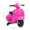 vidaXL Elektrisk lekescooter Vespa GTS300 rosa