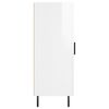 vidaXL Skjenk h&oslash;yglans hvit 34,5x34x90 cm konstruert tre