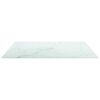 vidaXL Bordplate hvit 60x60 cm 6 mm herdet glass med marmor design