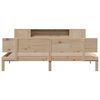 vidaXL Seng med bokhylle uten madrass 180x200 cm heltre furu