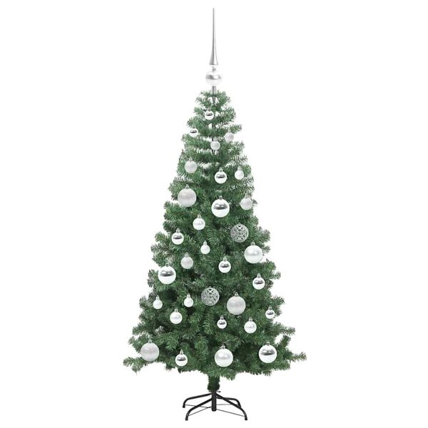 vidaXL Juletre med 150 LED med stativ gr&oslash;nn 120 cm PVC
