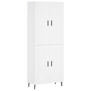 vidaXL Highboard hvit 69,5x34x180 cm konstruert tre