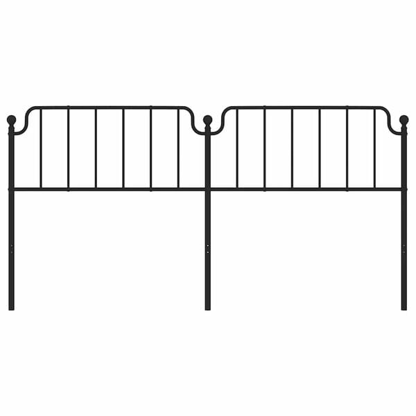 vidaXL Utskiftbar sengegavl i metall svart 193 cm