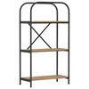 vidaXL Bokhylle 3 niv&aring;er 60 x 30 x 109 cm Konstruert tre Artisan Eik
