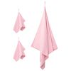 vidaXL Sports håndklesett 3 pcs Rosa Polyester og polyamid