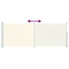 vidaXL Uttrekkbar sidemarkise 180x500 cm kremhvit