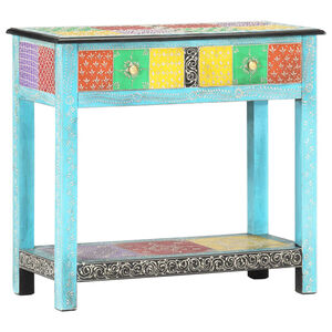 vidaXL H&aring;ndmalt konsollbord 80x35x75 cm heltre mango