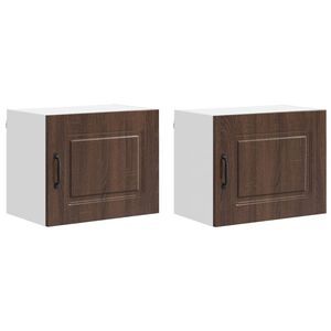 vidaXL Oppvaskmaskin-panel Kalmar 2 pcs Brun Eik 50 x 31 x 40 cm