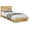 vidaXL Sengeramme med sengegavl uten madrass 75x190 cm Heltre Eik
