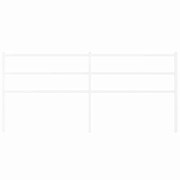vidaXL Utskiftbar sengegavl i metall hvit 193 cm