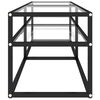 vidaXL TV-benk gjennomsiktig 140x40x40,5 cm herdet glass