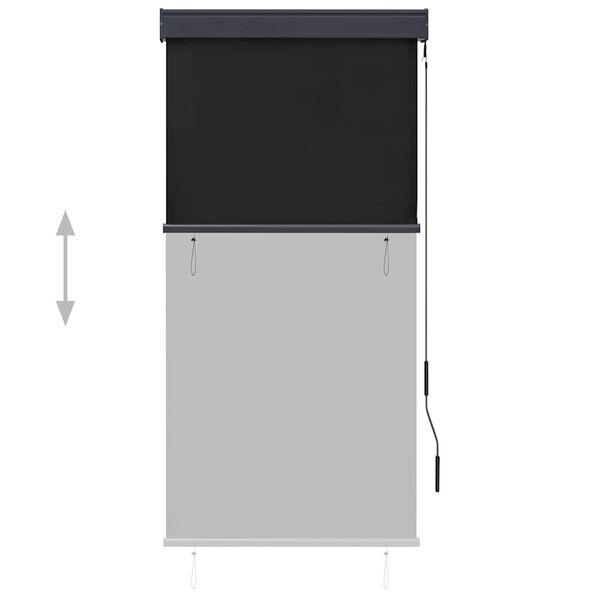 vidaXL Utend&oslash;rs rullegardin 80x250 cm antrasitt