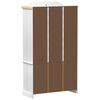 vidaXL Visningsskap Hvit 103.5 x 42 x 180 cm Massiv furu