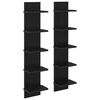 vidaXL Vegghylle 2 stk. Svart eik 22 x 15 x 100 cm Konstruert tre