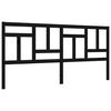vidaXL Sengeramme med hodegavl svart 200x200 cm heltre