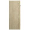 vidaXL Skjenk sonoma eik 60x30x75 cm konstruert tre