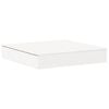 vidaXL Sandkasse med lokk hvit 111x111x19,5 cm heltre furu