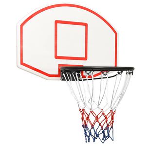 vidaXL Bakplate for basketballkurv hvit 71x45x2 cm polyeten