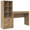 vidaXL Skrivebord med skuff med hylle med lagring 2 pcs Artisan Eik