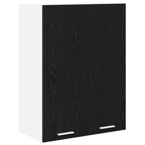 vidaXL Hengende skap med d&oslash;r Svart Eik 60 x 31 x 80 cm Konstruert tre