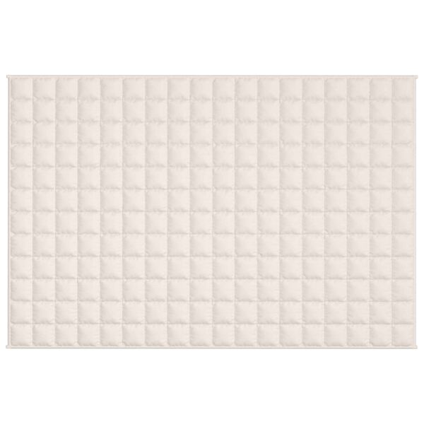 vidaXL Vektdyne kremhvit 122x183 cm 9 kg stoff