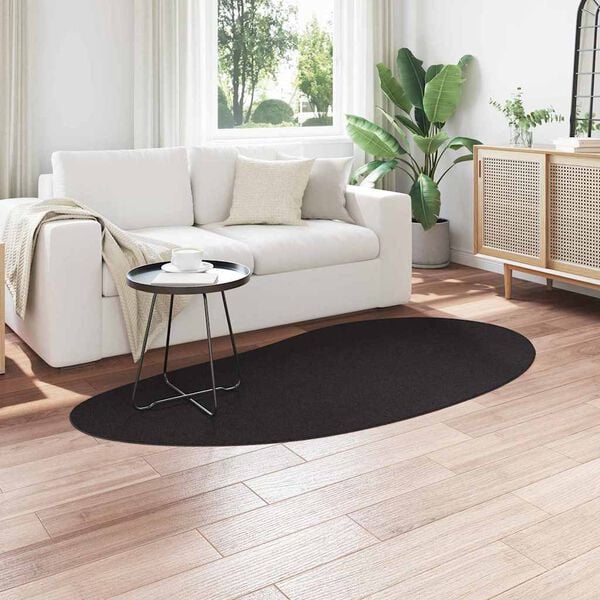 vidaXL Teppe Svart 100 x 200 cm Polyester