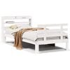 vidaXL Sengeramme med hodegavl hvit 75x190 cm heltre furu