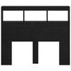 vidaXL Hodegavl med hylle Svart Eik 120 x 17 x 102 cm Konstruert tre