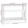 vidaXL Plantekasse med hylle hvit 111,5x54x81 cm heltre furu