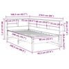 vidaXL Seng med bokhylle uten madrass hvit 90x200 cm heltre furu