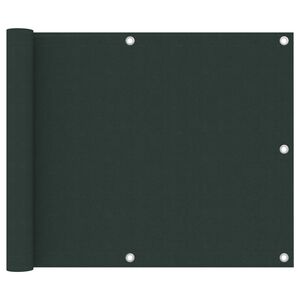 vidaXL Balkongskjerm m&oslash;rkegr&oslash;nn 75x300 cm oxfordstoff