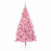 vidaXL Kunstig Forh&aring;ndsopplyst Juletre med 300 LED Rosa 240 cm PVC