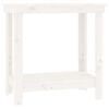 vidaXL Arbeidsbenk hvit 80x50x80 cm heltre furu
