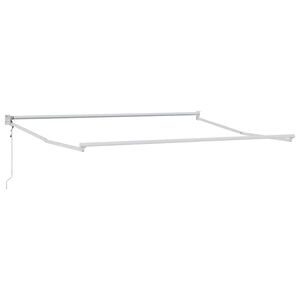 vidaXL Electric Awning Frame 3,5 x 2,5 m Hvit Powder-Coated Aluminium