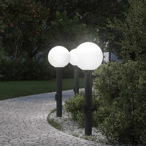 vidaXL Pullertlamper med stikkontakt 3 stk 80 cm svart IP44