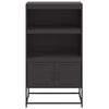 vidaXL Highboard svart 68,5x38,5x123,5 cm stål