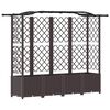 vidaXL Hevet Bed med Trellis og Tak Brun 204 x 40 x 138 cm PP