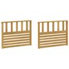 vidaXL Armlene Modul 2 pcs Hvit 80 x 6 x 61 cm Solid akasietre