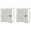 vidaXL Tilgangspanel 2 stk. Hvit 23 x 23 x 3 cm St&aring;l