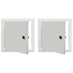 vidaXL Tilgangspanel 2 stk. Hvit 23 x 23 x 3 cm St&aring;l