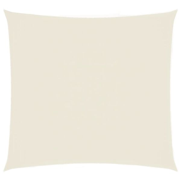 vidaXL Solseil oxfordstoff kvadratisk 4,5x4,5 m kremhvit