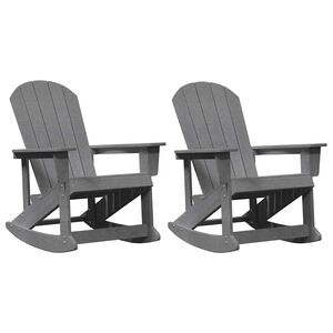 vidaXL Adirondack Gyngestoler 2 pcs Lysegrå HDPE