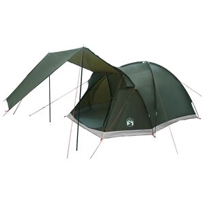 vidaXL Hyttetelt med tak Army gr&oslash;nn 4 personer Polyester og st&aring;l