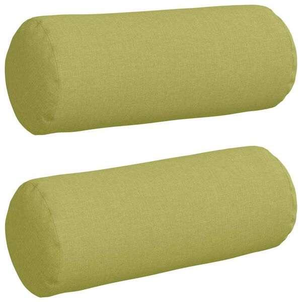 vidaXL Bolster puter 2 pcs Lys grønn Ø 15 x 40 cm stoff