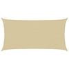 vidaXL Solseil Beige 2 x 6 m HDPE