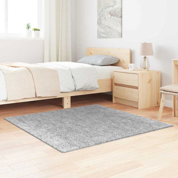 vidaXL Anti-sklisikker Shaggy Teppe Gr&aring; 120 x 120 cm PP