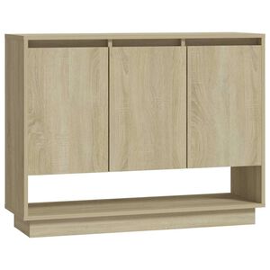 vidaXL Skjenk sonoma eik 97x31x75 cm konstruert tre