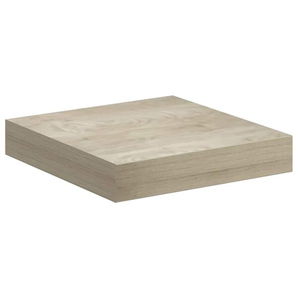 vidaXL Flytende vegghylle eik 23x23,5x3,8 cm MDF